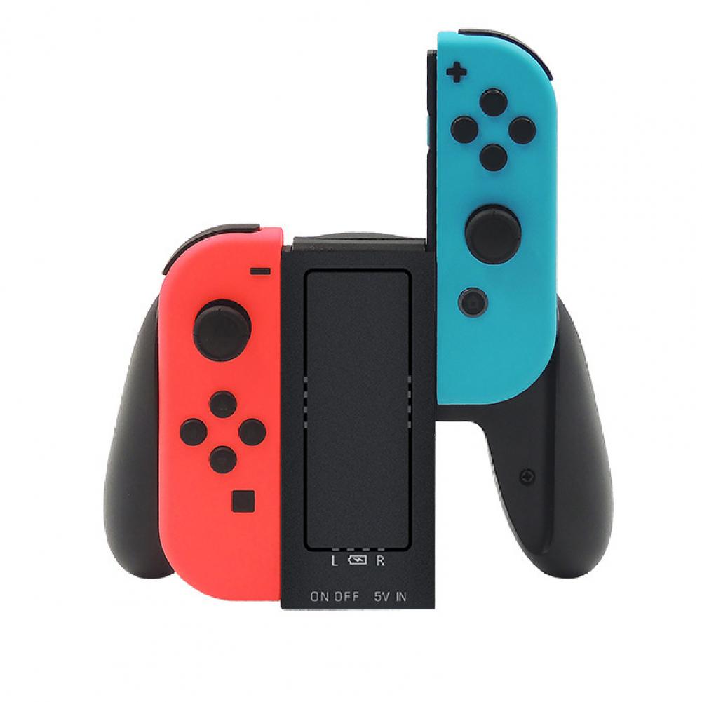 Handle Charger Non-slip Curved Palm ABS Portable Charging Grip for Nintendo
