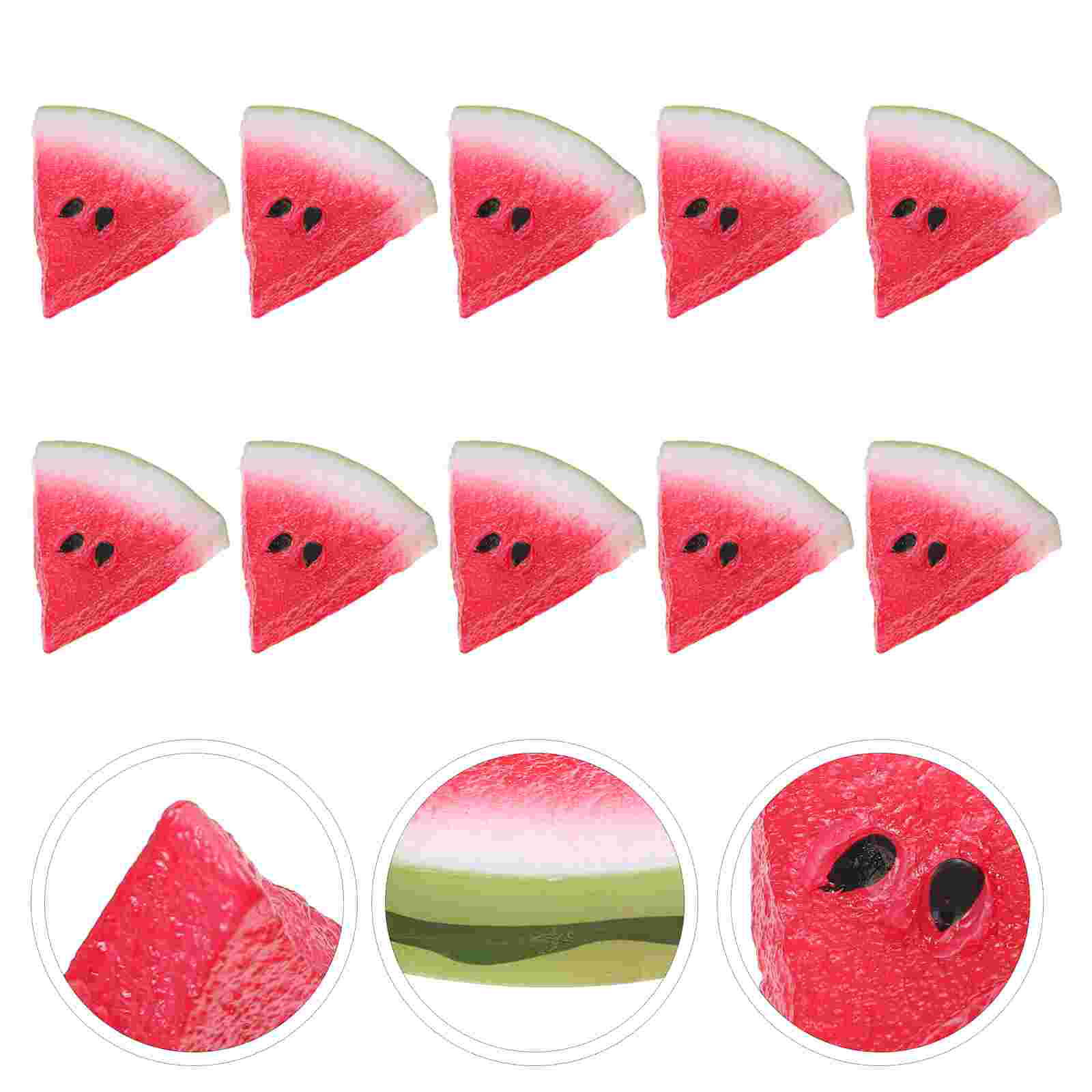 10Pcs Exquisite Artificial Watermelon Simulation Watermelon Model Home Fruit Decor: Default Title
