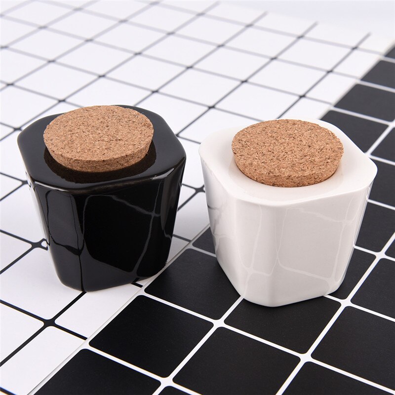 White/black Color Porcelain Material Nail Art Acrylic Glass Dappen Dish Liquid Powder Container