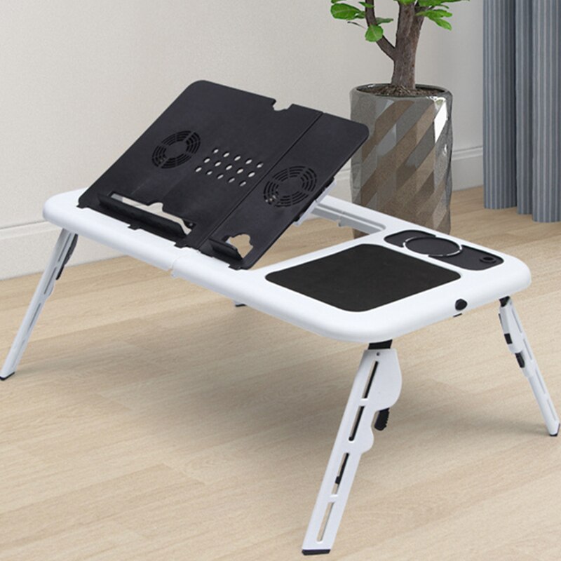 High foldable multifunctional notebook computer stand with USB radiator desktop height adjustable small computer desk