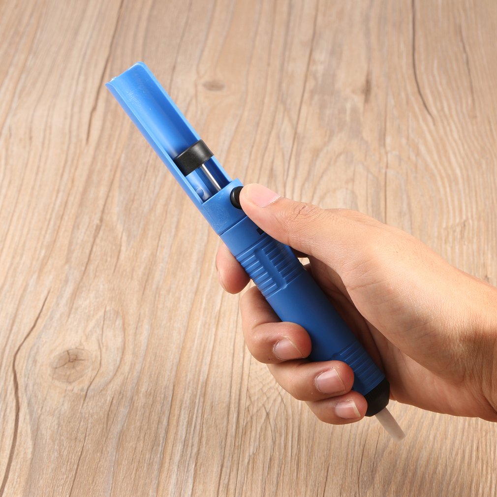 Blue Antistatic Solder Sucker Desoldering Pump Tool Removal Vacuum Soldering Iron Tin Desolder for PCB Electronic Device