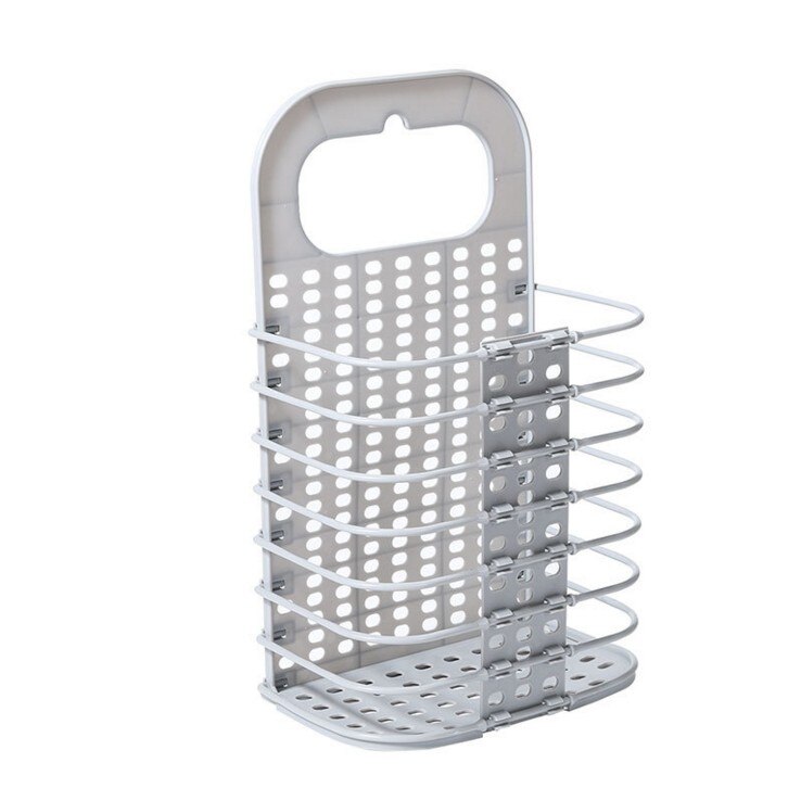 Cesta de almacenamiento de ropa sucia, cesta Flexible y plegable de PP montada en la pared, organizador de artículos diversos para el hogar