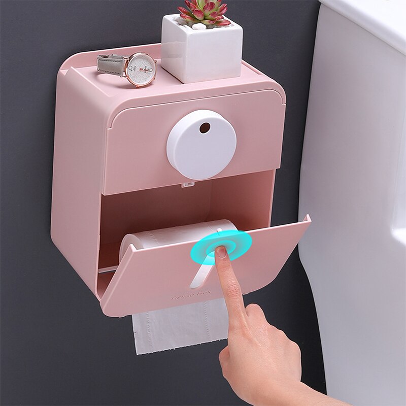 Distributeur mural de mouchoirs de salle de bains | Distributeur étanche de mouchoirs en papier multiplis, boîte de rangement de mouchoirs en papier avec tiroir