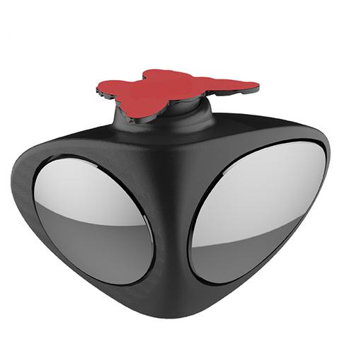 1 Piece 360 Degree Car Blind Spot Mirror Convex Rotatable 2 Side Automibile Exterior Rear View Parking Mirror Safety Accessories: Black right