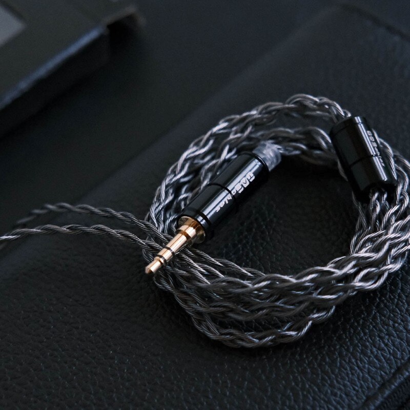 Tacable Obsidian Cable Litz Silver Plated Litz 5N OCC Wire 4.4\2.5\3.5MM 2PIN\MMCX Upgrade Earphone Cable For Bravery YUME T4 P2