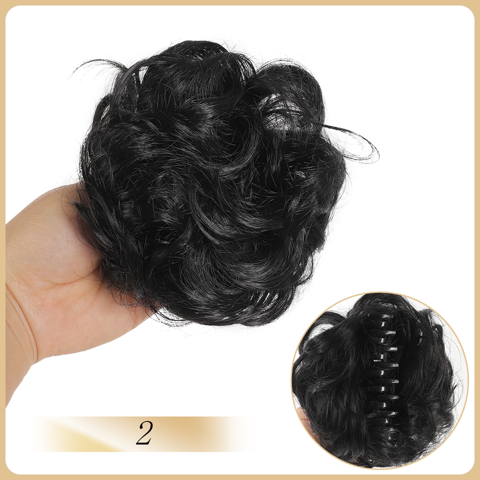 Synthetic Hair Messy Bun Hair Piece Bun Fluffy Elastic Rubber Band Suitable For Women To Wear