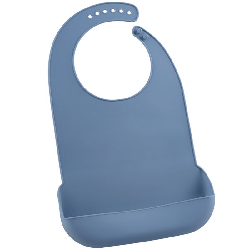 Volwassenen Waterdicht Anti-Olie Siliconen Bib Ouderen Aged Etenstijd Doek Protector 54DF: Blauw