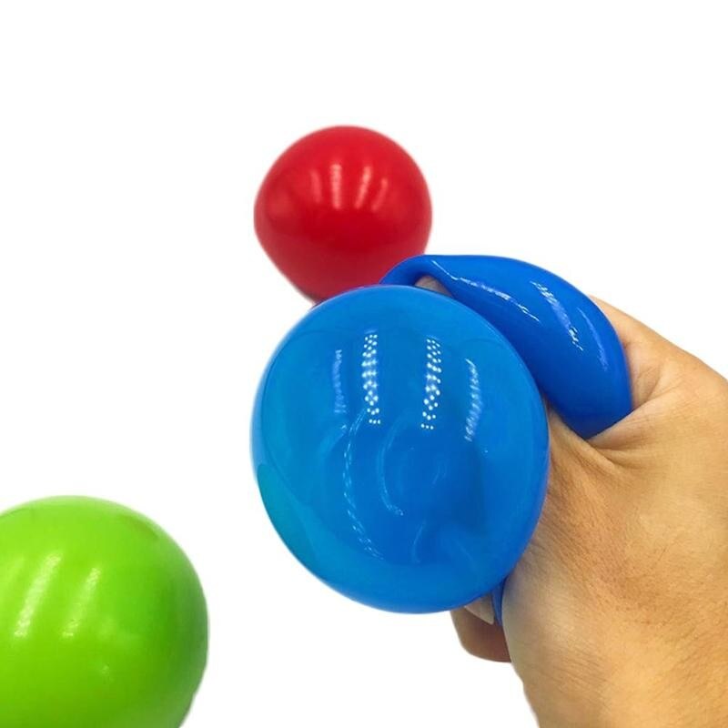 Bola de descompresión TPR para niños, pelota de Squash pegajosa, juguete de descompresión de succión, juguete de pared pegajoso, reflejos, juguetes de entrenamiento