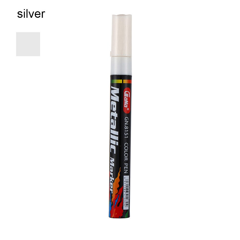 1PC Waterproof Auto Car Coat Painting Pen Touch up Scratch Clear Repair Remover Marker Car Motorcycle Tools Accessories: Silver