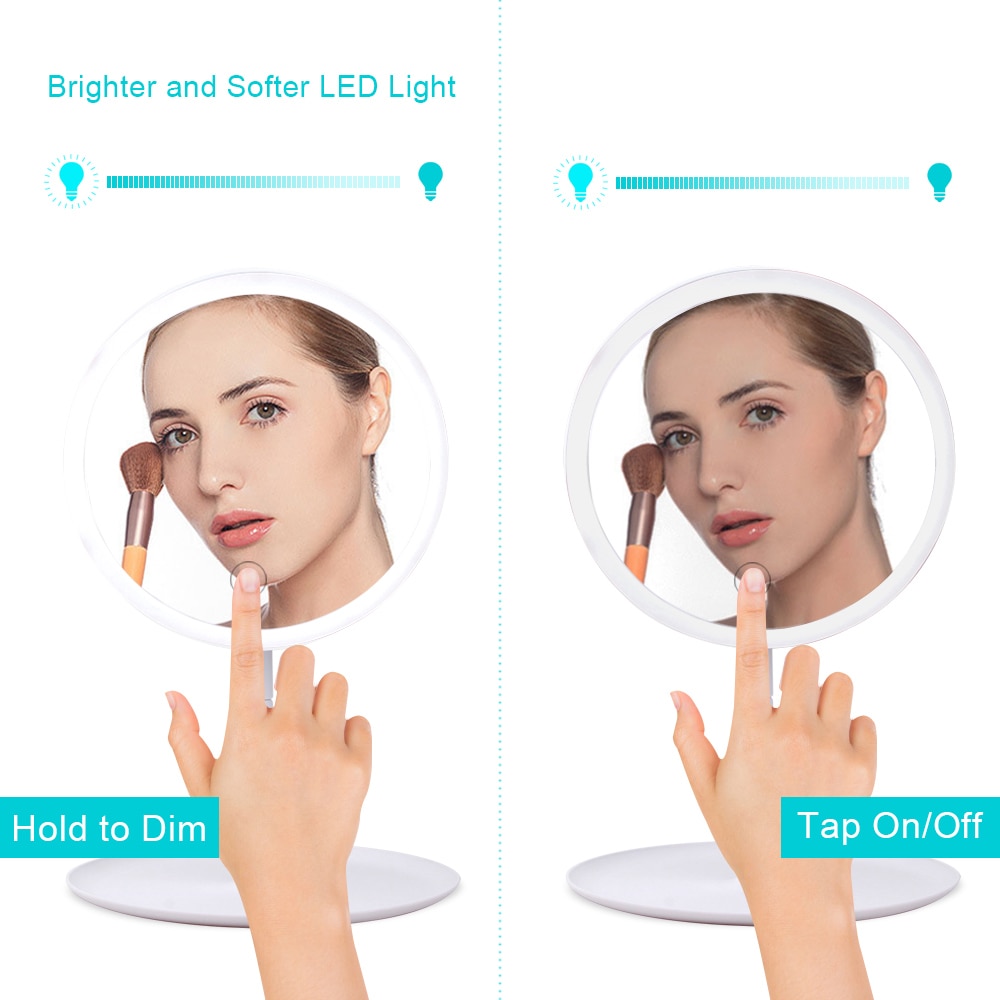 Makeup Light Mirrors With LED Light Natural White Daylight Vanity Mirror Flexible Adjustable USB Cosmetics Mirror Makeup Tool