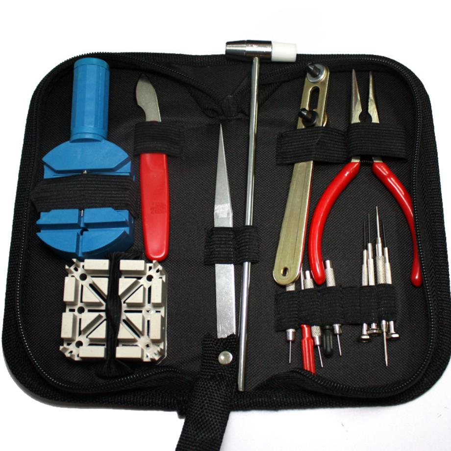 187 stücke Professionelle Uhr Reparatur Werkzeug Kit Uhr Link Pin Remover Fall Opener Pry Frühling Bar Remover Horlogemaker Gereed Reparatur: 16pcs
