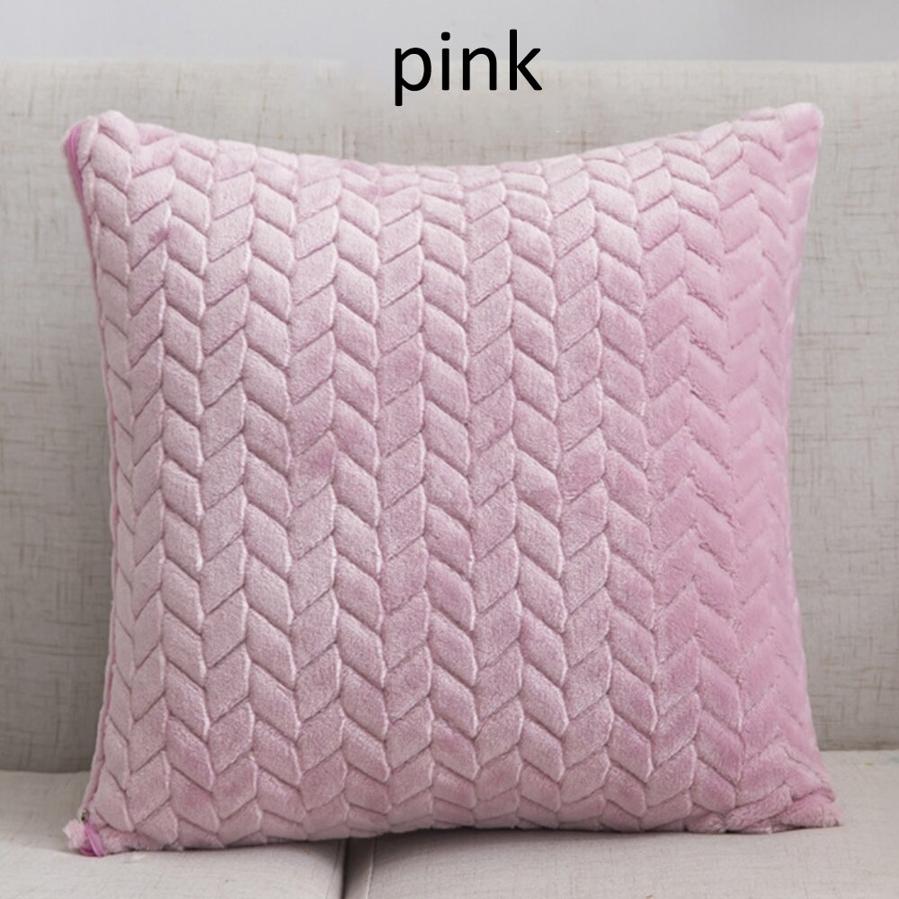 Boho stil handgjort kuddfodral plysch blå diamant med söt cirkel marockansk färgglada kuddfodral 45 x 45cm hem dekorativa: Rosa