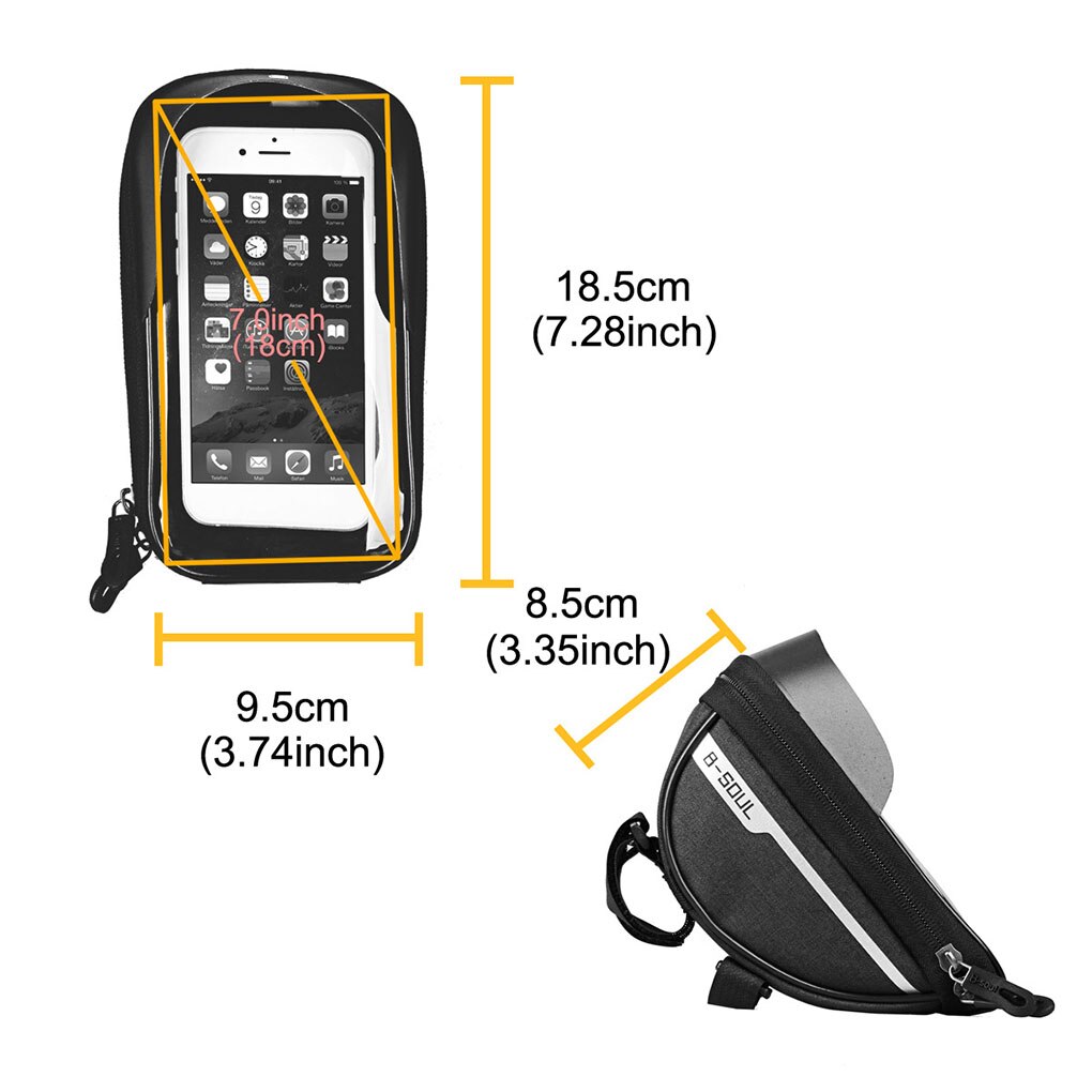 Fietsen Bag Fiets Head Tube Stuur Telefoon Tas Met Touch Screen Waterdichte Opknoping Opbergtas Mount Bike Gereedschap Tassen Case
