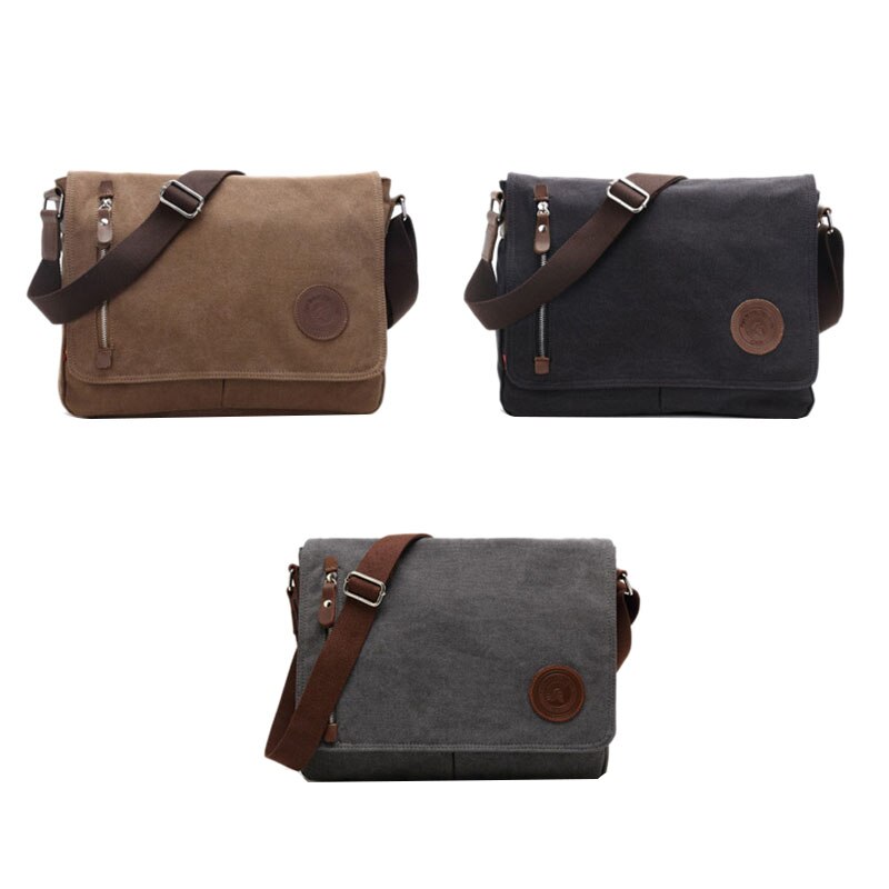 Auau-canvas tas heren schoudertas crossbody tas casual retro messenger reistas