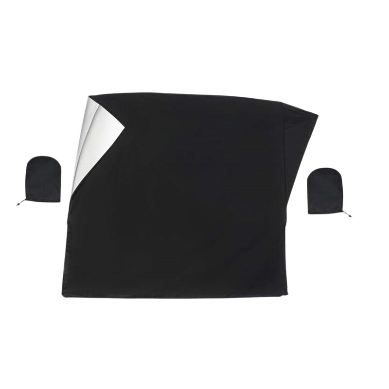 Couverture universelle de neige de pare-brise de voiture 81x59 pouces couverture de givre de pare-brise avec le rétroviseur latéral couvre la couverture de glace de pare-brise Prote de poussière: Default Title