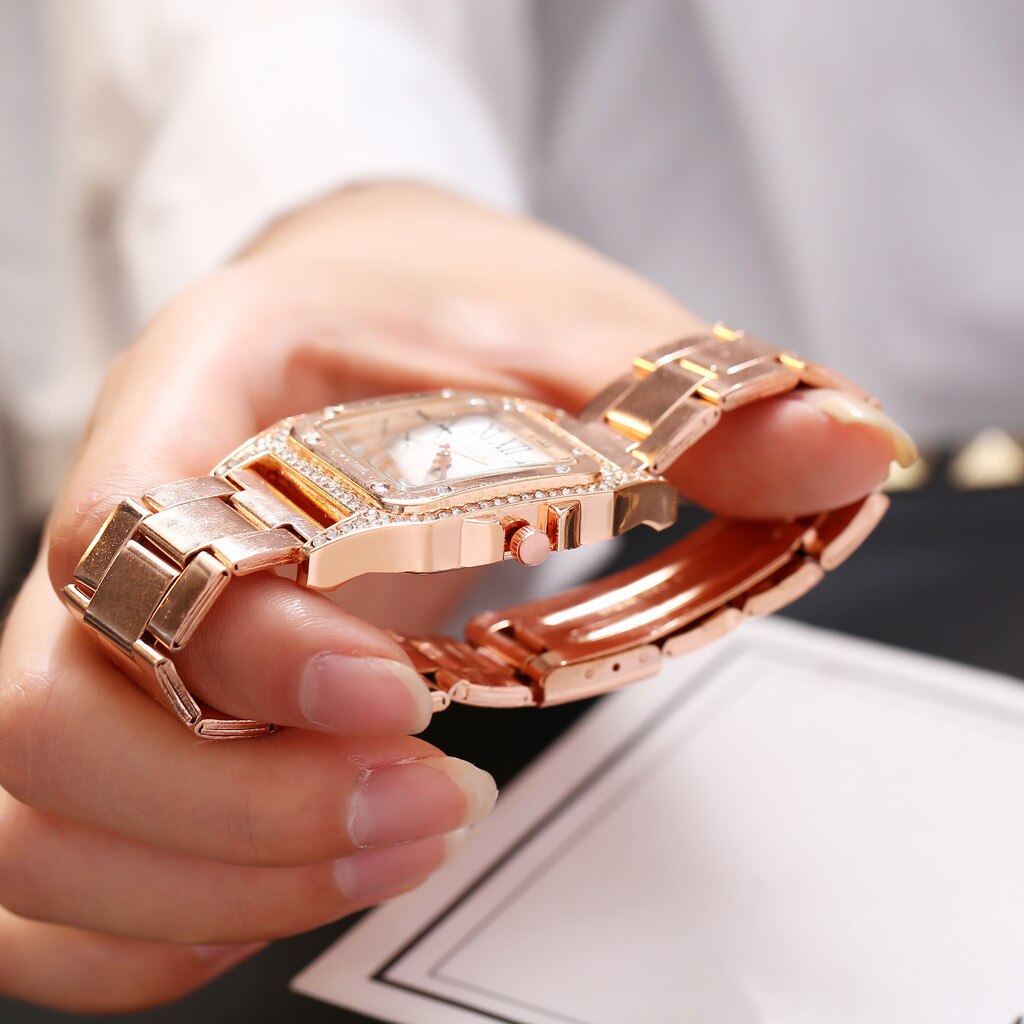 MEIBO minimaliste cadran carré en acier inoxydable avec montre à Quartz pour femmes