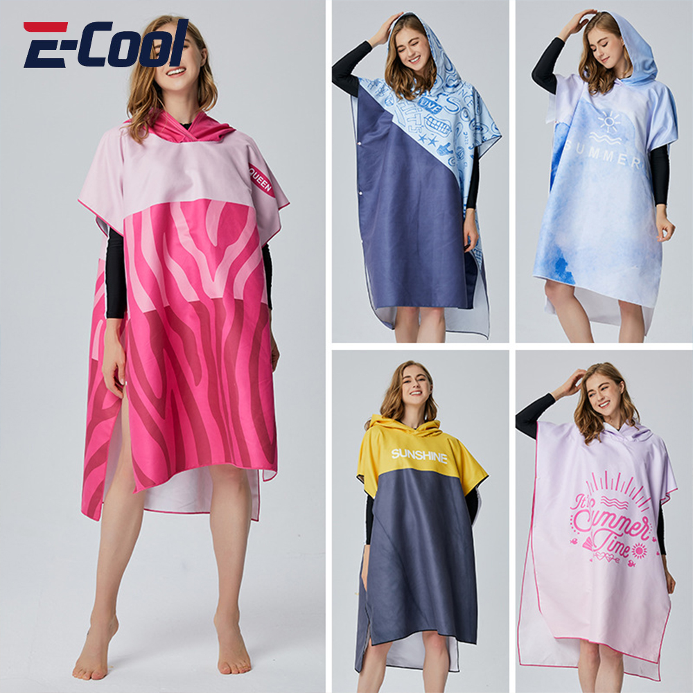 Surfen Poncho Kleid Handtuch Mikrofaser Bademantel Ponchos Surfer Kleid zum Surfen Schwimmen Tauchen Strand unisex