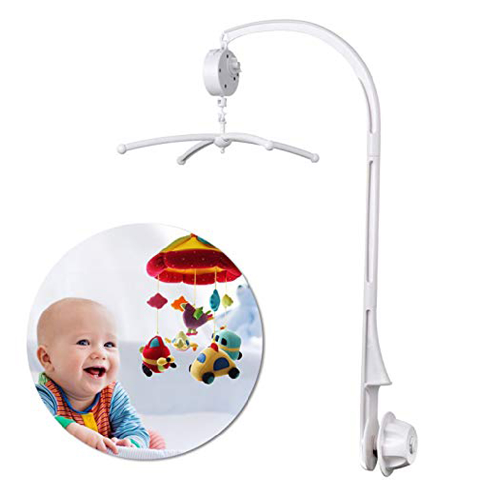Baby spielzeug Weiß Rasseln Halterung Set Krippe Mobile Bett Glocke Spielzeug Halter Arm Wind-up Musik Box Rack Klammern wind-up Musik Box