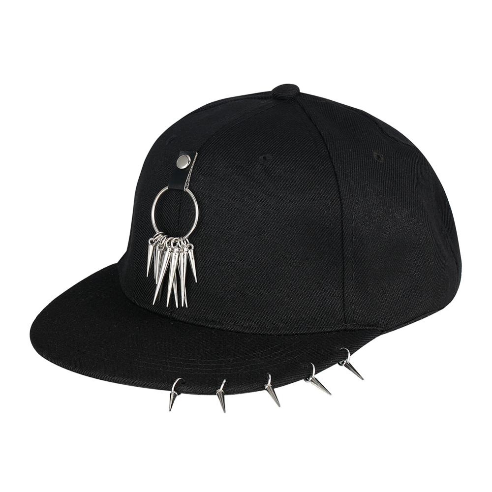 Punk Rock Style Hip Hop Hats Unisex Metal Ring Bas... Grandado