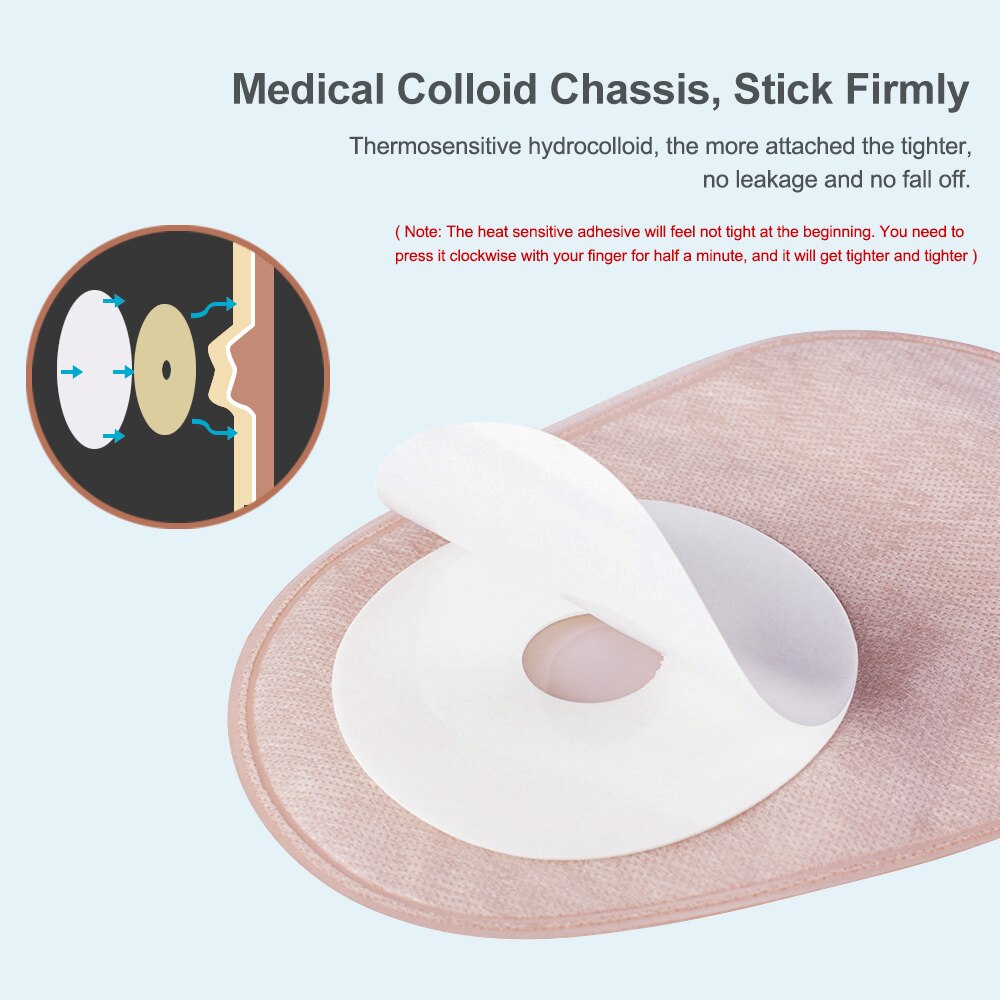 10pcs/lot; Economical Drain Valve Colostomy Bags for Adults; Onepiece