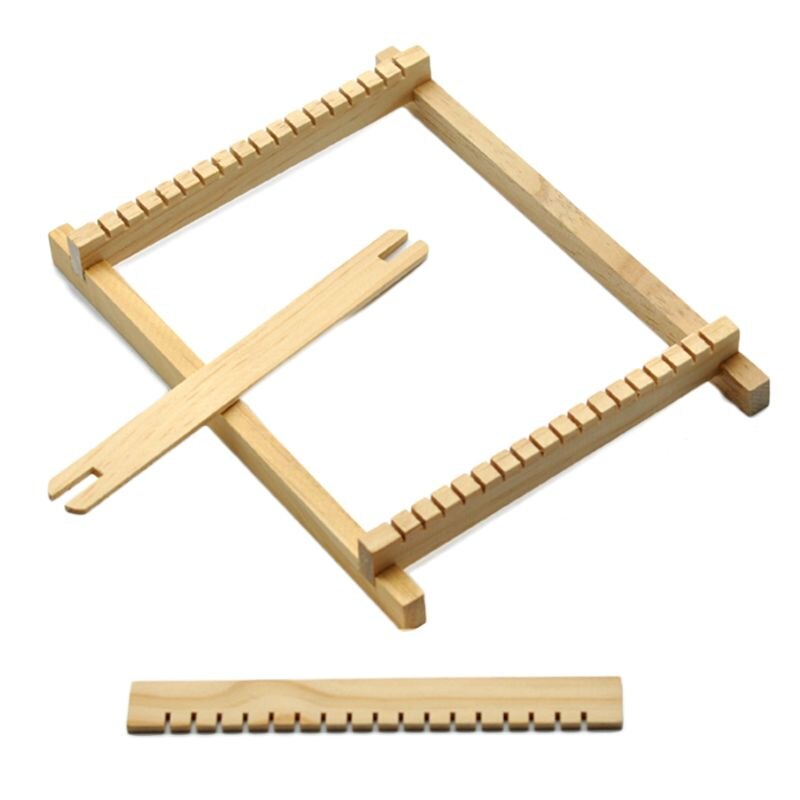 Telar de madera para tejer, Kit de hilo de tapiz, máquina de telar artesanal, herramienta hecha a mano para principiantes