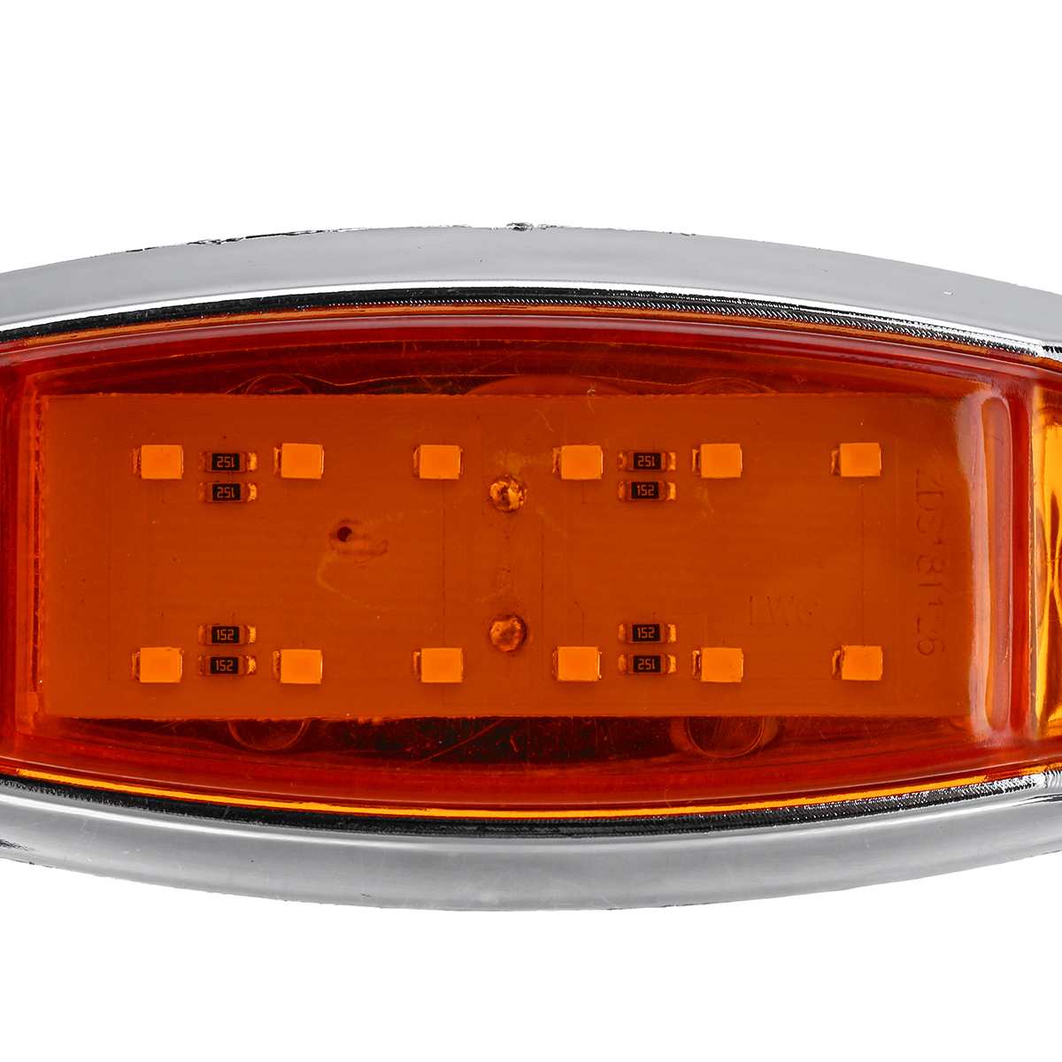 10pcs LED Car Truck Side Marker Light Signal Lamp Clearance Fish Shape for Bus Lorry Van Trailer Amber