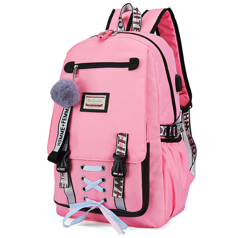 Casual School Bags For Girls Women Backpacks School Backpack USB Charging Schoolbag Backpack Child Kids Bag Mochila