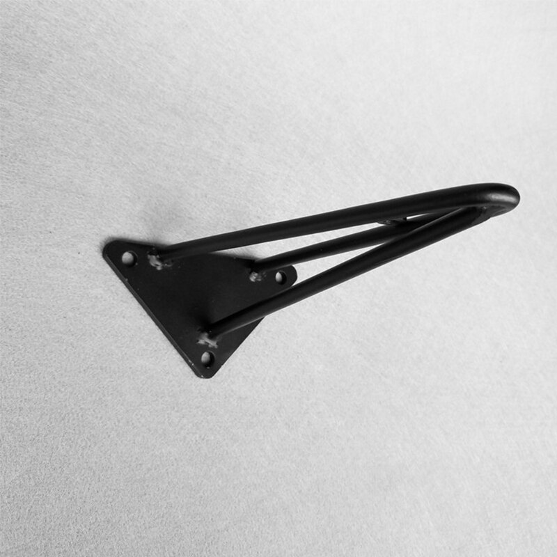 Retro Iron Black Triangle Wall Bracket Fixed Tray Shelf Wood Metal Bracket Wall Shelf for Microwave Hardware Accessories