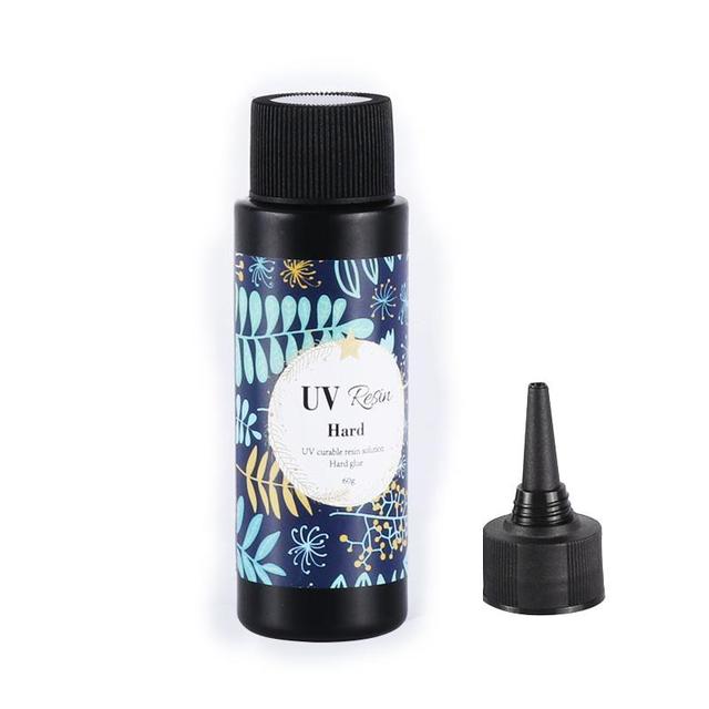 Hard UV Resin Glue Crystal Clear Ultraviolet Curing Epoxy Resin UV Glue Solar Cure Sunlight Activated DIY Jewelry Making Tools: Clear