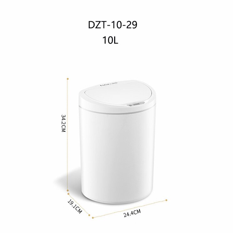 Ninestars Intelligente Inductie Prullenbak Geen Contact Voor Keuken Woonkamer Badkamer 8L/10L Van Xiaomiyoupin: White 10L