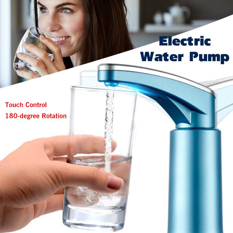 17 x 17cm trådløs elektrisk smart vandpumpe bærbar 180 graders rotation automatisk flaske drikkevandspumpe hjem