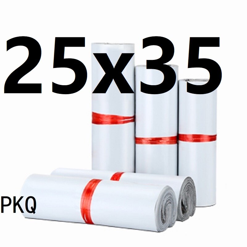 100Pcs/Lot Poly Mailer Waterproof Mailing Bags Thicken Bags Mailer Self-seal Adhesive Courier Storage Bags: 25x35cm