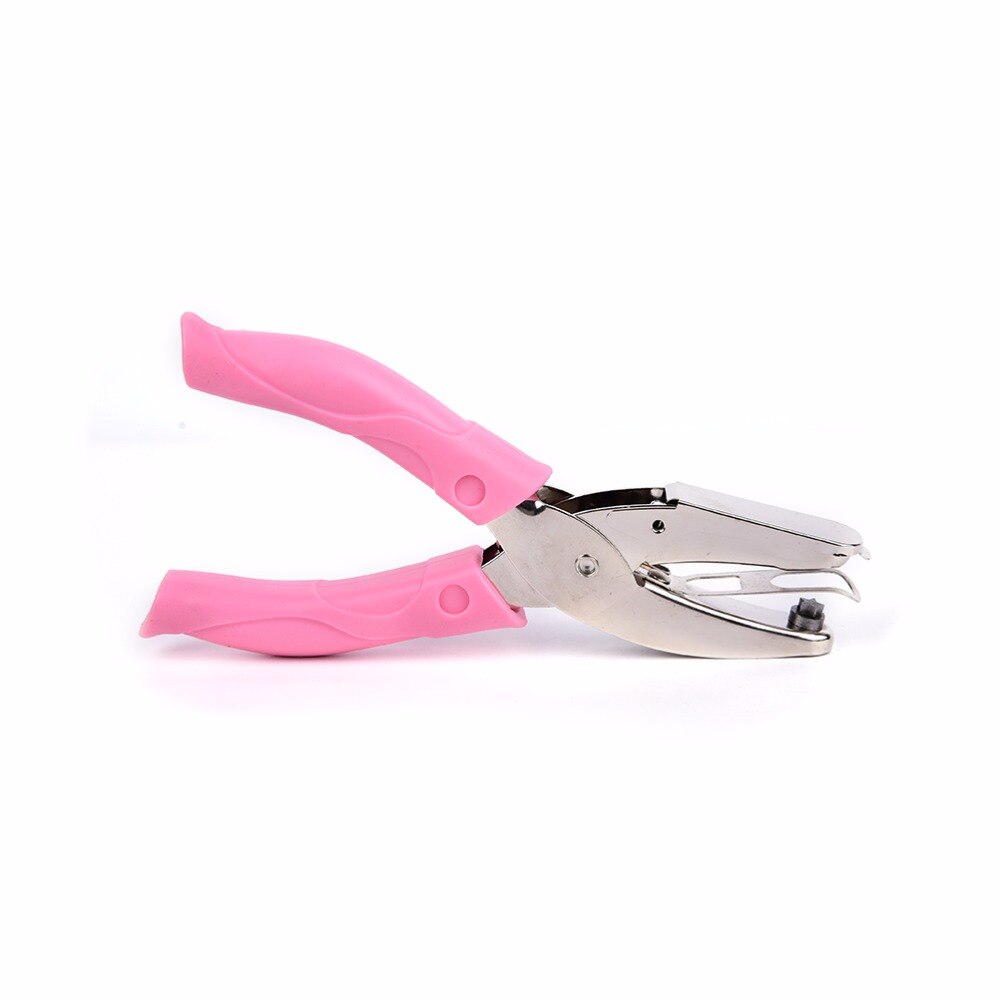 Roze Kleur Hand-Held Ster Vorm Perforator Papier Punch Voor Wenskaart Scrapbook Notebook Puncher Hand Tool Met grip