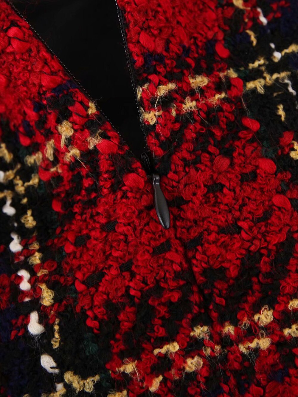Mini faldas de cintura alta a cuadros para mujer, falda roja Vintage de Tweed, a la , para invierno,