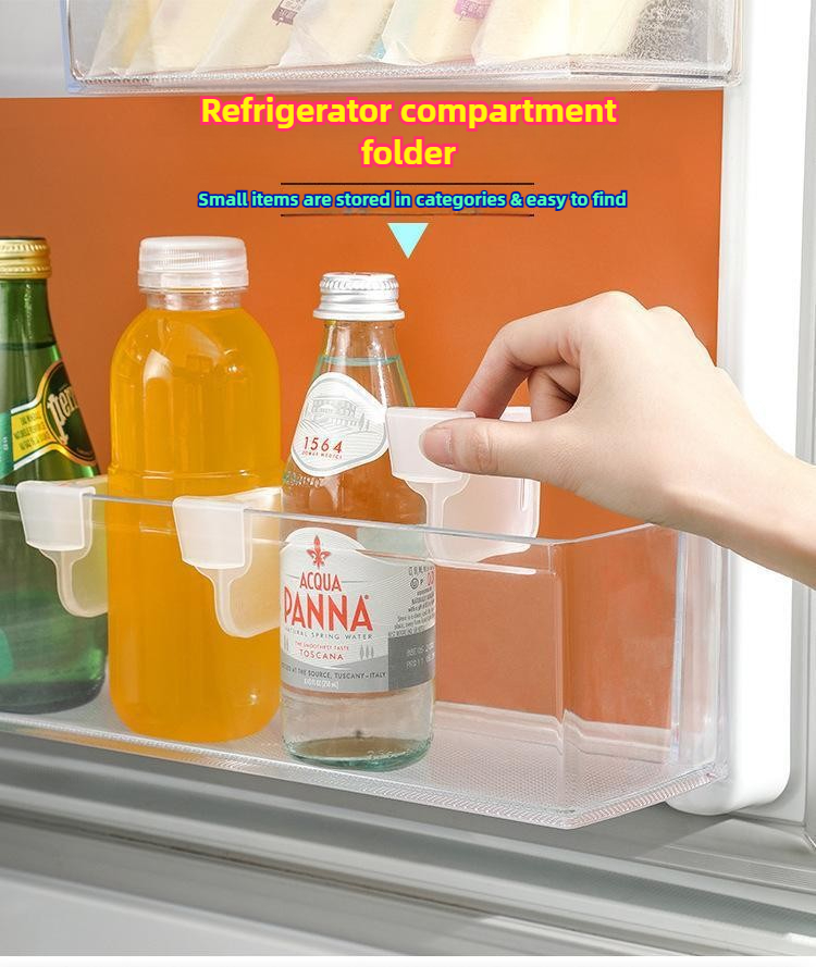 Refrigerator Storage Partition Board Fridge Kitchen Organization Home Divider Storage Splint Kitchen Bottle Can Shelf Organizer