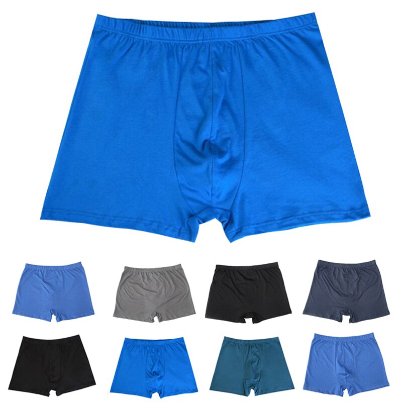 Mens Boxers Underwear Men Cotton Underpants Male Panties Breathable Solid Comfortable Shorts Underpants Plus Size L-8XL