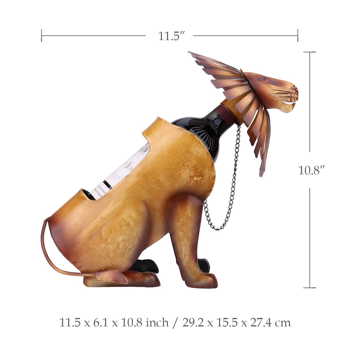 Metalen Sculptuur Leeuw Wijn Houder Wijn Fles Plank Praktische Sculptuur Woondecoratie Interieur Ambachten Keuken Bar Ornament