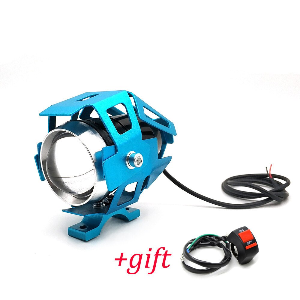 Faros delanteros LED para motocicleta foco de luz Led para motocicleta, 12V, para Kawasaki VERSYS 650 1000 300X KLZ1000 W800 Cafe: 1 piece Blue