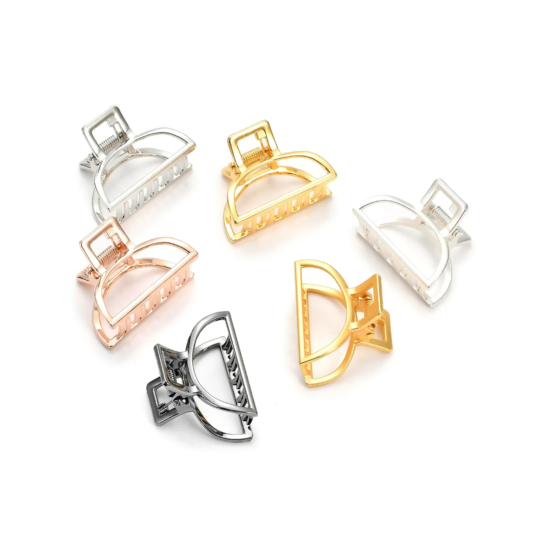 INS Accesorios para el cabello explosivos Clip de agarre Aleación simple Clip de agarre pequeño Clip de baño Pinzas de garra Pinzas para el cabello крабик для в®лос