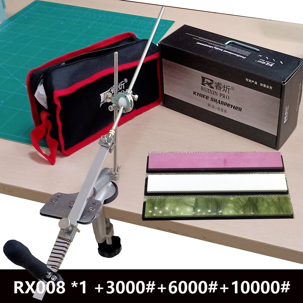 Iron Steel Home Kitchen Knife Sharpener Fixed Sharpening Tools Fix-Angle 120-10000Grit Stones Whetstone: SET 4