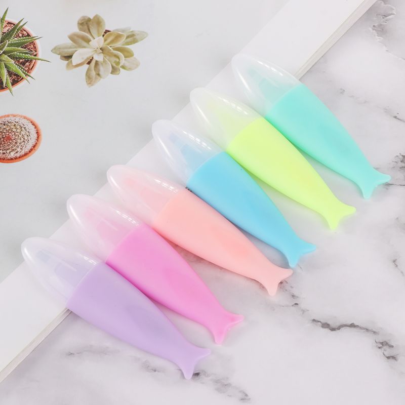 6 Pcs/Pack Mini Fish Sticks Fluorescent Pen Cartoon Cute Stationery