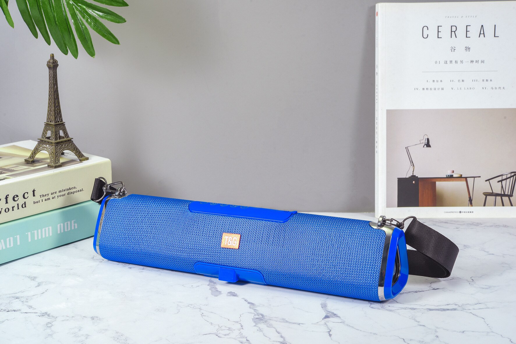 TG178 Draagbare Bt Speaker Geluid Kolom Music Center Solar Power Bank Speaker Waterdichte Home Theater Handsfree Fm Tf Aux Audio: Blauw