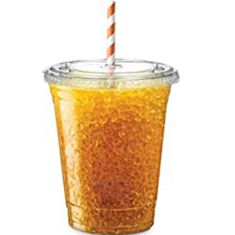 Copa de plástico transparente con cubierta de ranura de paja, taza de plástico desechable transparente de cristal PET con tapa, 16 Oz