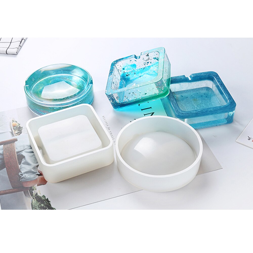 Diy pot mal asbak onderzetter flexibele siliconen mal epoxyhars sieraden maken ambachtelijke klei hars mallen sieraden maken accessoires