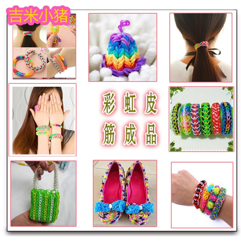 Bandas de telar de 21 colores para niños y niñas, DIY, banda de goma elástica para tejer pulseras de cordones, juego de juguetes para niños, 4200 Uds., de
