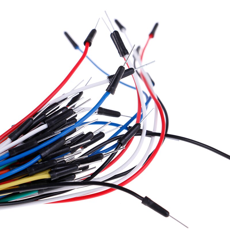 65pcs/lot Jump Wire Cable Male To Male Flexible Jumper Wires For Breadboard DIY Starter Kit 16cm-24.8cm