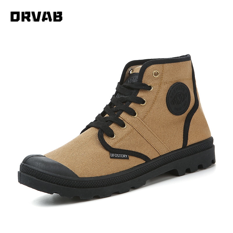 Canvas Shoes Men Spring Autumn Black Gray Martin Boots Youth Boys Trend Casual Shoes Male Winter Boots Men Chelsea Boots