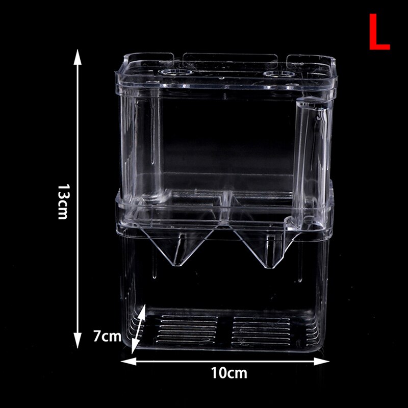 Double-Deck Clear Fish Breeding Isolation Box Aquarium Breeder Fish Tank Hatching Incubator Fish House Home