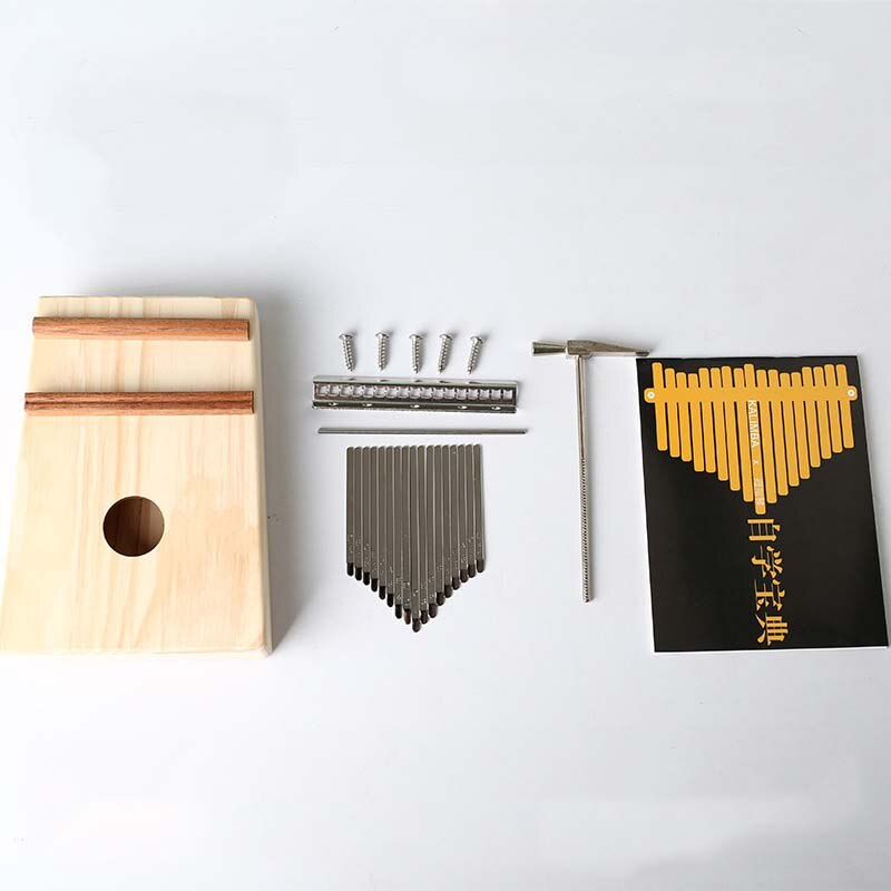 DIY Kalimba Bausatz Einfache Montage 10-17 Schlüssel Kalimba Handarbeit DIY Bausatz Holz Finger Daumen Klavier Musical Instrumente hoch: 17 Schlüssel mit Hammer