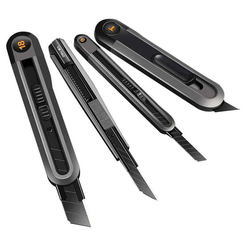 Deli Pocket Knife Box Cutter Utility Knife Retractable Blade 9/18mm Нож for Home Office School Stationery Cut Paper Craft Knives